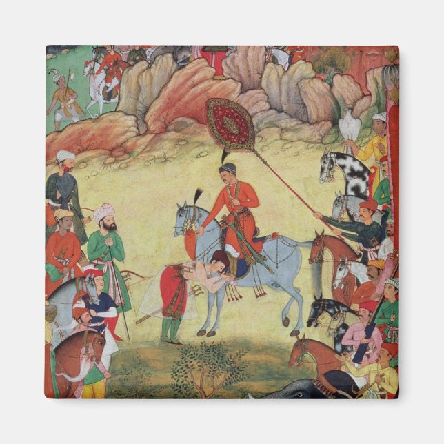 Imã Adham Khan homenageando Akbar em Sarangpur, Ce (Frente)