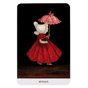 Ímã adiantado de 1900's domingo Sunbonnet Sue