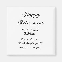 Imã Adição de aposentadoria feliz anos de serviço apos