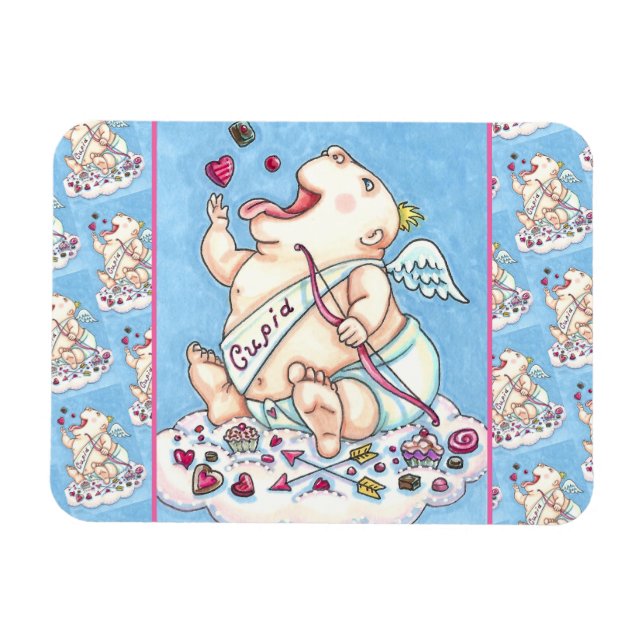 ÍMÃ ADICIONADO AO AMOR BABY CUPID ENGRAÇADO, CHOCOLATE (Horizontal)
