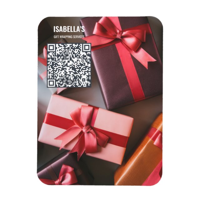 Ímã Adicionar Código QR de Foto Comercial (Vertical)