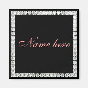 Imã Adicionar diamante personalizável por nome