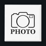 Imã Adicionar Elegante Moderno de Casamento de Fotos P<br><div class="desc">Você pode personalizá-lo com sua foto,  logotipo ou texto. Você pode colocá-los como quiser na página de personalização. Moderno,  único,  simples ou pessoal,  é sua escolha.</div>