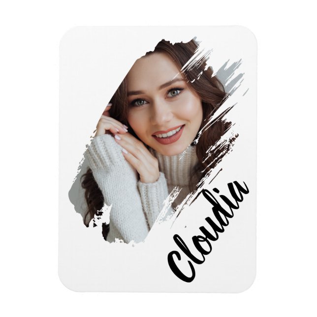 Ímã Adicionar Foto e Texto Personalizado (Vertical)