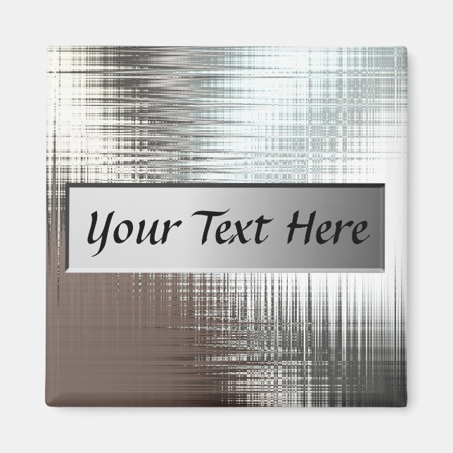 Imã Adicionar Magnet de Placa Metálica de Texto (Frente)