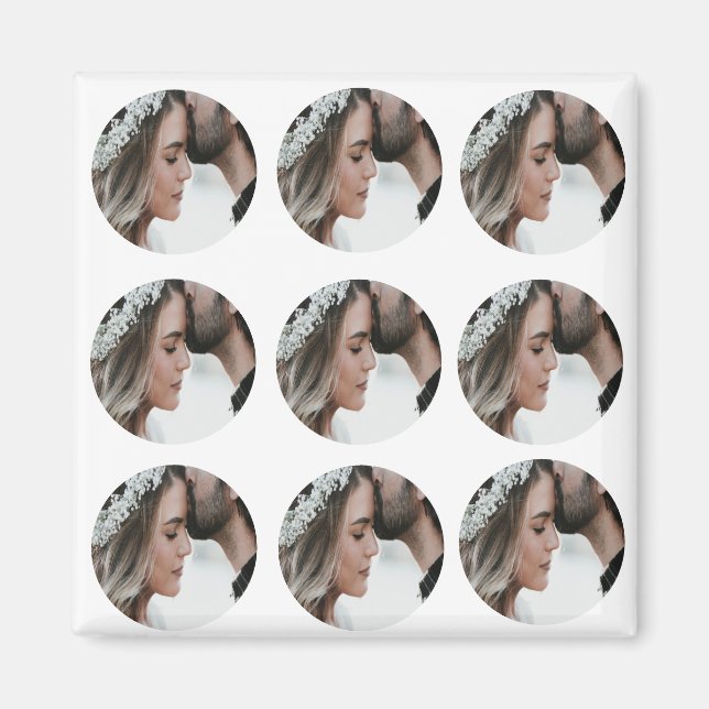 Imã adicionar nome de adição de colagem de fotos circu (Frente)