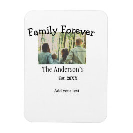 Ímã Adicionar nome de família foto ano rusticidade fer