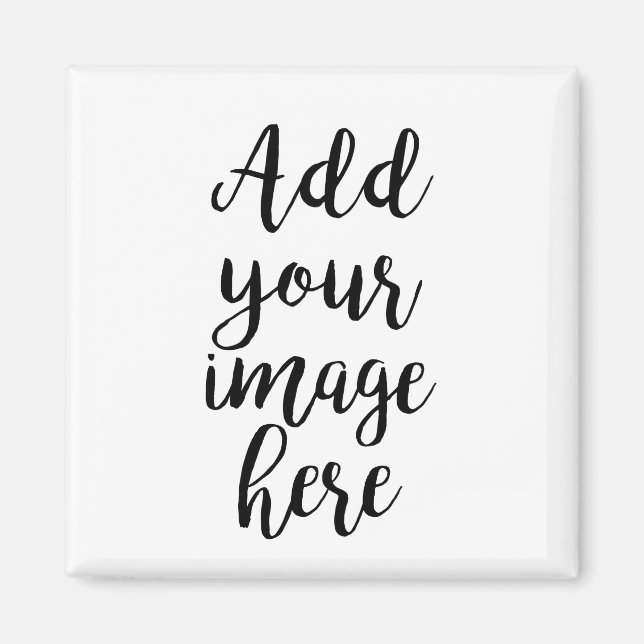 Imã Adicionar o seu próprio ímã quadrado personalizáve (Frente)