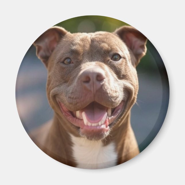 Imã Adicionar Personalização de Foto Bull de Pit (Frente)