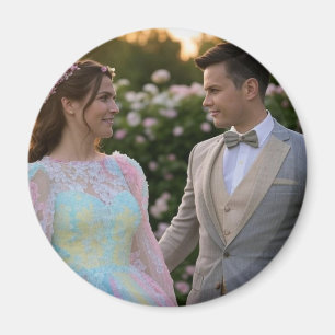 Imã Adicionar Personalização de Foto de Casamento