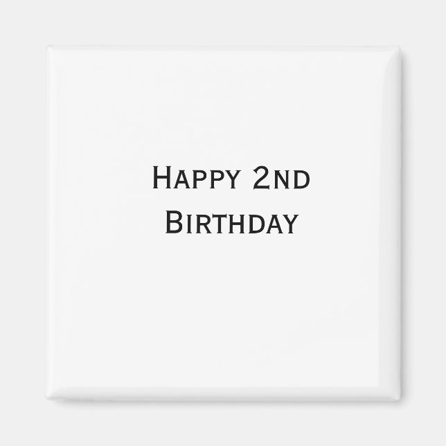 Imã adicionar seu texto personalizado feliz aniversári (Frente)