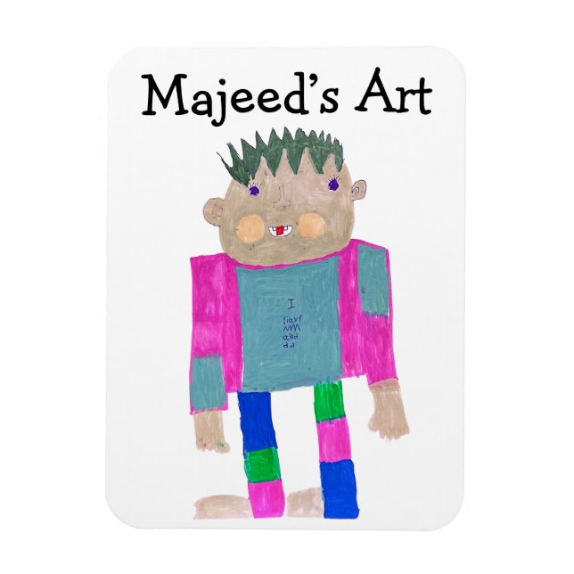 Ímã Adicione a Arte do seu Filho a isso  (Vertical)