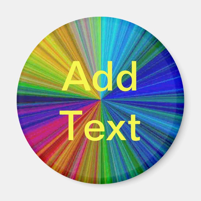 Imã Adicione Cores do Arco-Íris (Frente)