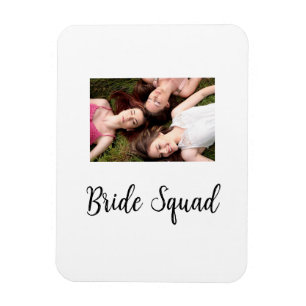 Ímã Adicione o seu nome de foto: bridesmaid squad brid