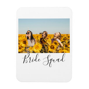Ímã Adicione o seu nome de foto: bridesmaid squad brid