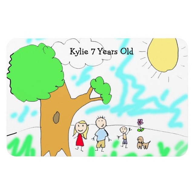 Ímã Adicione o Trabalho de arte da sua Criança a isto (Horizontal)