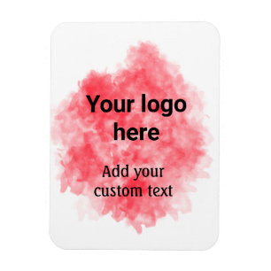 Ímã Adicione seu logotipo texto personalizado aquarela
