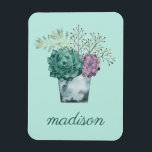 Ímã Adicione seu nome | Coleção de Felicidade Vegetal<br><div class="desc">Desfrute deste novo e criativo padrão de sucesso em um produto ou peça para valer para aprimorar e agregar ao mundo ao seu redor. Artista: Grace Popp</div>