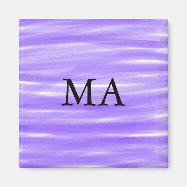 Imã Adicione seu nome letra homem monograma simples mi (Frente)