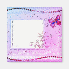 Imã Adicione seu texto cor-de-rosa e ímã roxo