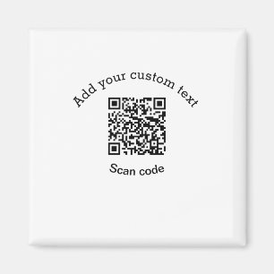 Imã Adicione seu texto personalizado código de QR de n