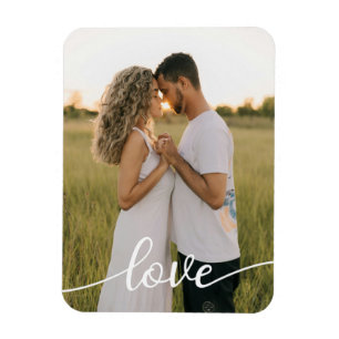 Ímã Adicione Sua Própria Foto de Amor Romântico