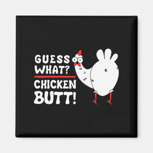 Imã Adivinhação Engraçada_ Bunda de Frango! Design Grá