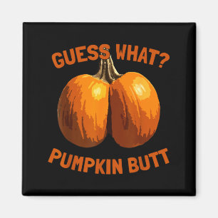 Imã Adivinhe O Que_ Bunda de Abóbora Halloween Engraça