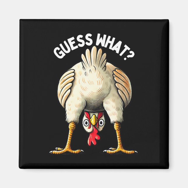 Imã Adivinhe O Que Bunda De Frango Engraçado Fazendas  (Frente)