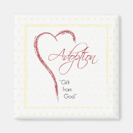 Imã Adoção, Religiosa, Pontos Amarelos com Coração Ver