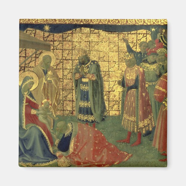Imã Adoração do Magi, detalhes de um painel predella (Frente)