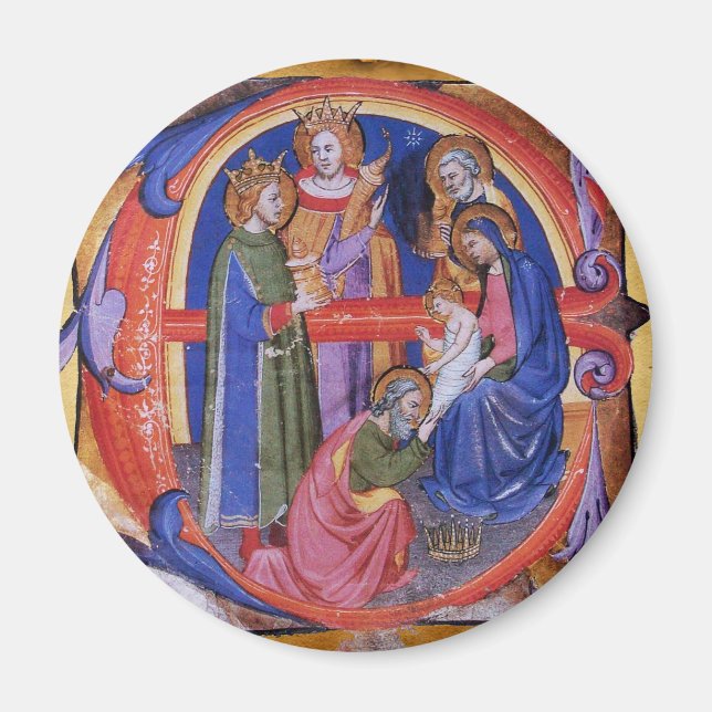 IMÃ ADORAÇÃO DO PARCEIRO DE NATAL DE NATIVIDADE MAGI (Frente)