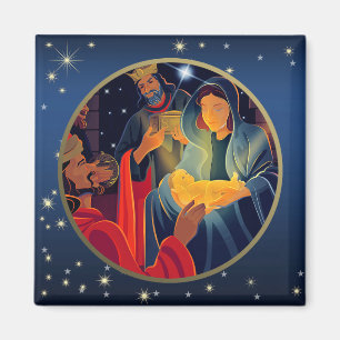 Imã Adoração dos Magi. Boletins de Presente de Natal