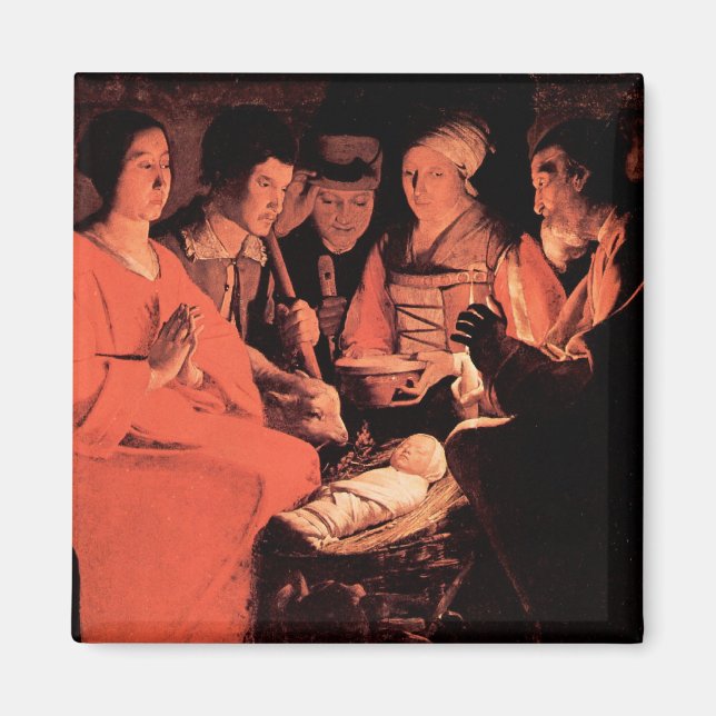 Imã Adoração dos pastores por Georges de La Tour (Frente)