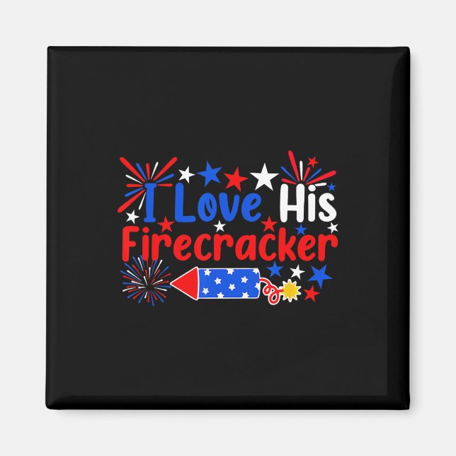 Imã Adorava Seu Firecracker Engraçado 4 De Julho Fogos (Frente)
