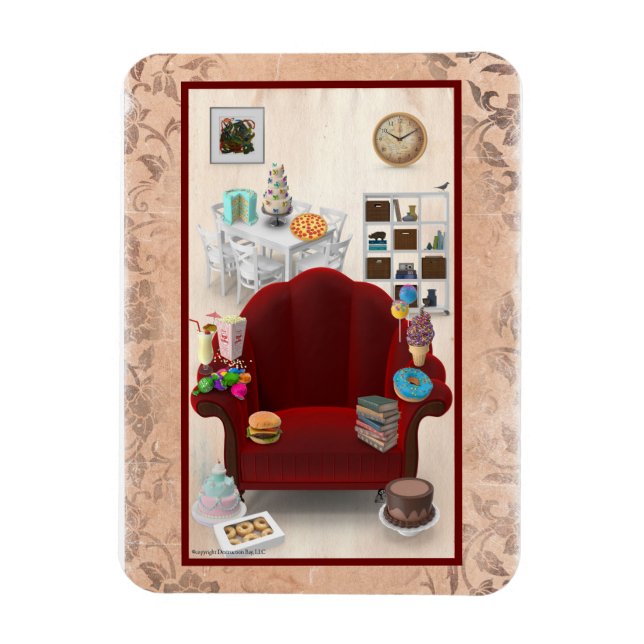 Ímã Adoráveis Comidas Universo 3D (Vertical)