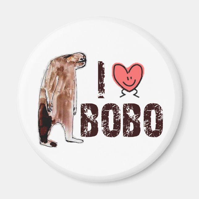 Imã Adorável! EU AMO <3 BOBO design - Encontrando Pé G (Frente)