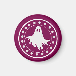 Imã Adorável Fantasma Assustador de Halloween Laranja