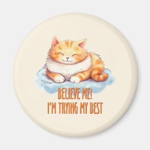 Imã Adorável Laranja Tabby Cat. Estou tentando o meu m