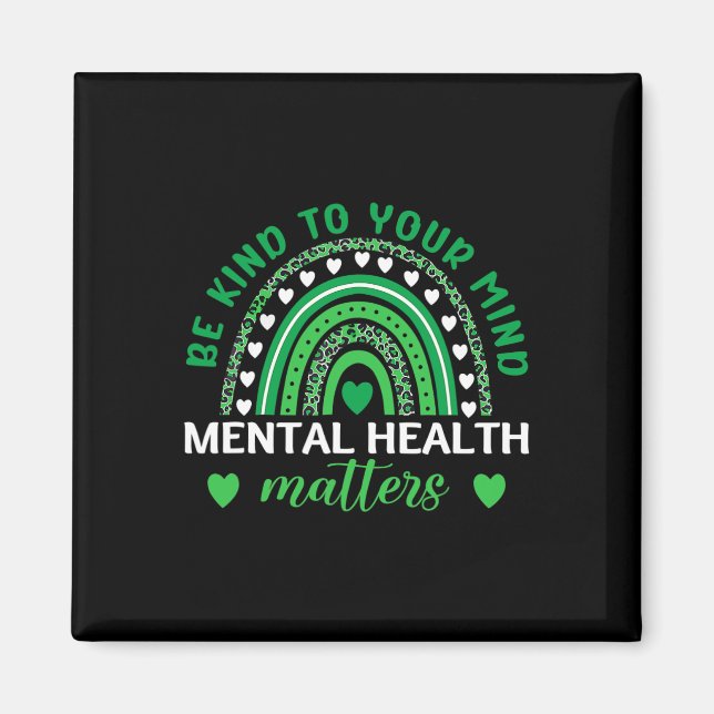 Imã Adorável Para Sua Mente Sensibilização Para A Saúd (Frente)