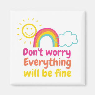 Imã Adorável Rainbow, Sun e Cloud 