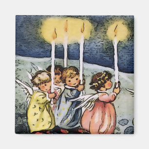 Imã Adorável vintage Angels