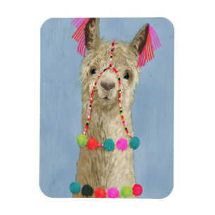 Ímã Adorned Llama - Beige