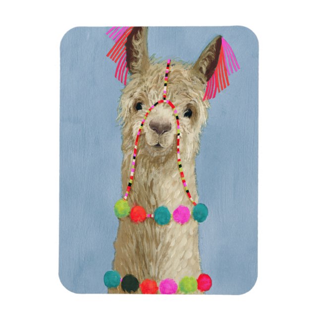 Ímã Adorned Llama - Beige (Vertical)