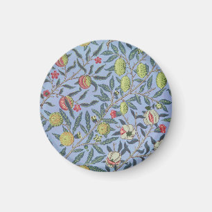 Imã Adorno Azul Romã Fruta William Morris