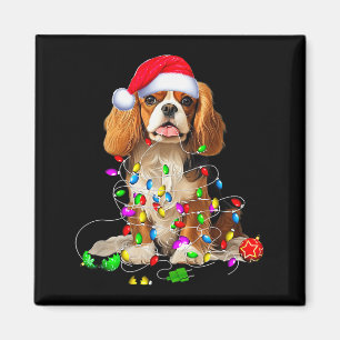 Imã Adorno de Natal do Cão Cavalier King Charles Spani