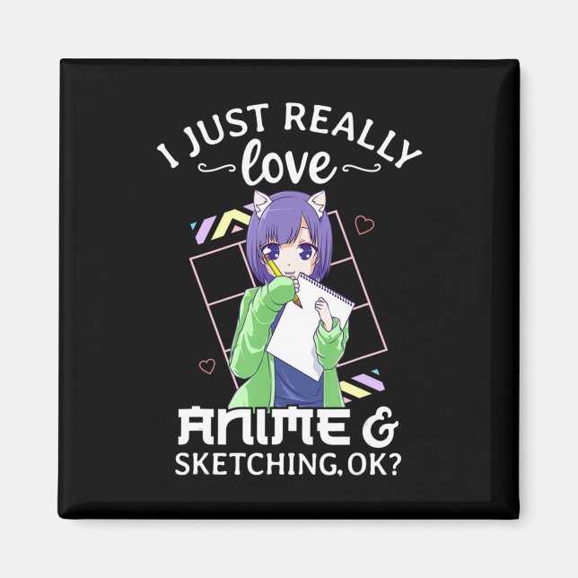 Imã Adoro anime e esboço, Dr. Anime. (Frente)