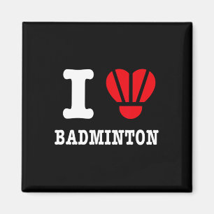 Imã Adoro Badminton Tee - Engraçada Paródia Cardíaca