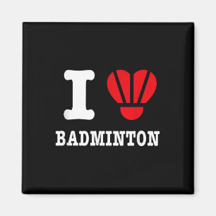 Imã Adoro Badminton Tee - Engraçada Paródia Cardíaca