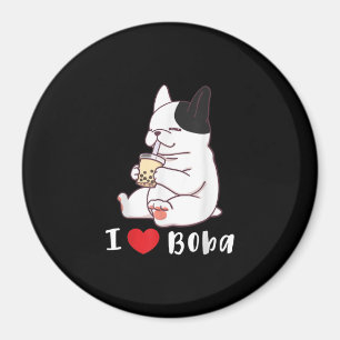 Imã Adoro Boba Bubble Tea Dog Cut French Bulldog Gift